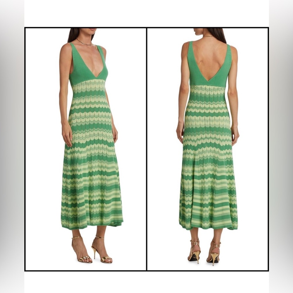 NWT RAMY BROOK Mylah Chevron Knit Midi-Dress